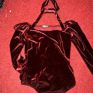 Burgundy choker Top